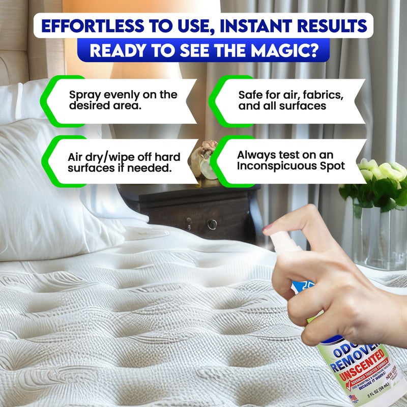 ZORBX Unscented Odor Eliminator for Strong Odor 2 Fl Oz, Pack of 1 - Used in Hospitals & Healthcare Facilities - Advanced Formula, Fast-Acting Odor Remover Spray for Dog, Cat, House & Carpet - Image 2